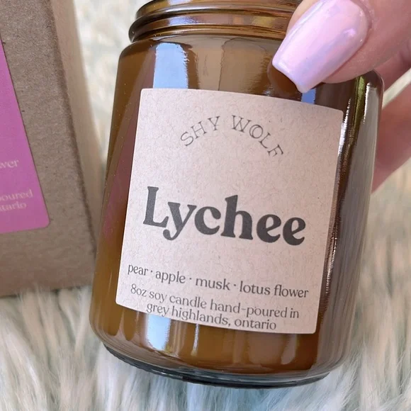 NWOT 🇨🇦 Shy Wolf candles, Lychee Scented Soy Candle - Picture 4 of 6
